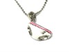 Wholesale White gold plating designer style crystal bikini pants with letter j necklace