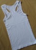 Wholesale women's 100% pure cotton 1*1rib / 1x1 rib tank top vest Strander vest