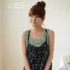 Wholesale Lace Collar Thin Shoulder Fashion Vests Green