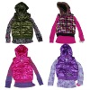 Wholesale Apparel Stock girl's padded vest with knitted top