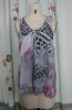 Wholesale 2011 latest styles: lady chiffon printing tank top