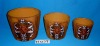 Garden flower pot made of terracotta