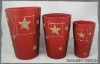 Wholesale 70623 red Christmas ceramic flower pot