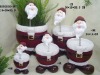 Wholesale Santa Clause bobble head ceramic flower pot
