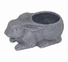 Wholesale sanstone finished garden animal flower pot