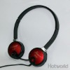 Wholesale red fashion headphone for girls