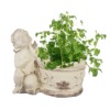 Wholesale Polyresin gift angel flower pot/ planter