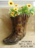 Wholesale Polyresin christmas shoes decoration flower pot