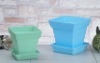 Wholesale square flower pot w/tray