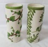 Wholesale Green Ceramic flower pot S/2