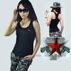 women gray knitted vest