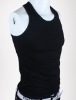 Wholesale men's black cotton tank top