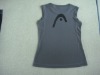 ladies' fashion cool gray sports vest and tops interlock