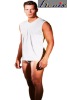 New Sexy White Knitted Male singlet