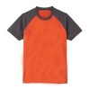Wholesale Men's raglan sleeves fashion embroidery washed t-shirt