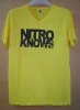 Wholesale V Neck Man's Cotton t shirt with Short Sleeve yf-5449