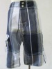 Wholesale cheap men's beach shorts TC 35% COTTON,with one packet at side