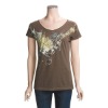 Wholesale 100% organic cotton / bamboo& organic cotton t shirt fashion style