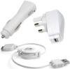 Wholesale UK charger/ UK 3-in-1 charger kit : Travel Charger + Car Charger + USB Cable