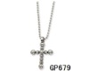 Wholesale Stainless Steel beads Cross Necklace pendant