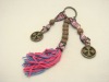 Wholesale woonder beads fabric keychain