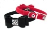 Wholesale Velvet Dog Collar With Bow and Bead Ornaments
