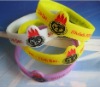 Debossed Watch Face Glow in the Dark Silicone Bracelet