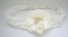 Wholesale fashion design white flower elastic hairband