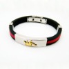 Wholesale Fashion New Stainless steel bracelet with silicone