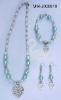 Wholesale bead cordiform pendant necklace set