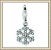Cubic Zirconia Snowflake Charm
