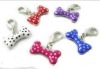 Dot enamel bone charm, pet supplies , WONPET