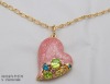 Wholesale Fashion charm with pink crystals