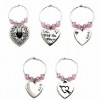 Love Wine Bottle Charms, with Loop Diameter of 37mm