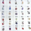 Wholesale Flower design Crystal pave beads with rhinestone European style rondelle shape 10*14mm assort color