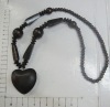 Wholesale charm and fashion chunky assorted wooden beads and heart shaped designer long costume bead necklaces