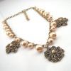 Antique jewelry charm necklace