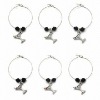 Wholesale Martini Wine Charm Set, with Loop Diameter of 25mm
