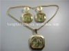 Wholesale latest charming golden jewelry set