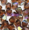 Wholesale Faceted Crystal Bicone Beads Smoked Topaz AB 5301 For Sw