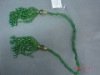 Wholesale Handmade tassel green hanging decoration with acrylic beads