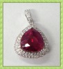 Wholesale Romantic Interlocked Hearts CZ Charms in 925 Sterling Silver