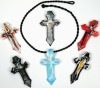 Wholesale Assorted colored glass heart pendant necklaces