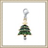 14K Two-Tone Gold Christmas Tree Charm