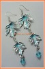 Wholesale Fashion Double Leaf Tone Earring Dangle A Acrylic Bead