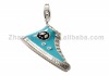 Wholesale Blue Alloy Peace Shoes Charms