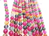 Wholesale Heat color crack crystal round beads size 10mm 16" length
