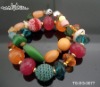 Wholesale HOT SELLING WOMEN'S LEAD FREE STRETCH BEADED BRACELETS WITH ASSORTED BEADS IN 2 PCS