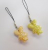Wholesale promotional gift lanyard charms for cell phone DH-202 with rhinestone rabbit
