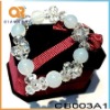 Wholesale 2011 White jade Crystal Bead Bangles Bracelet